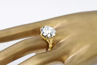 Zirkon 14 Karat Gelbgold Ring Vintage vrc073y